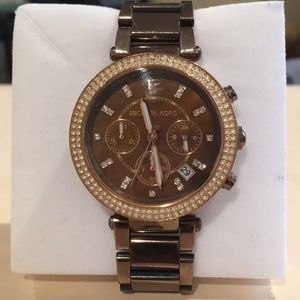 Michael Kors Mid Size Espresso Parker Brown Watch